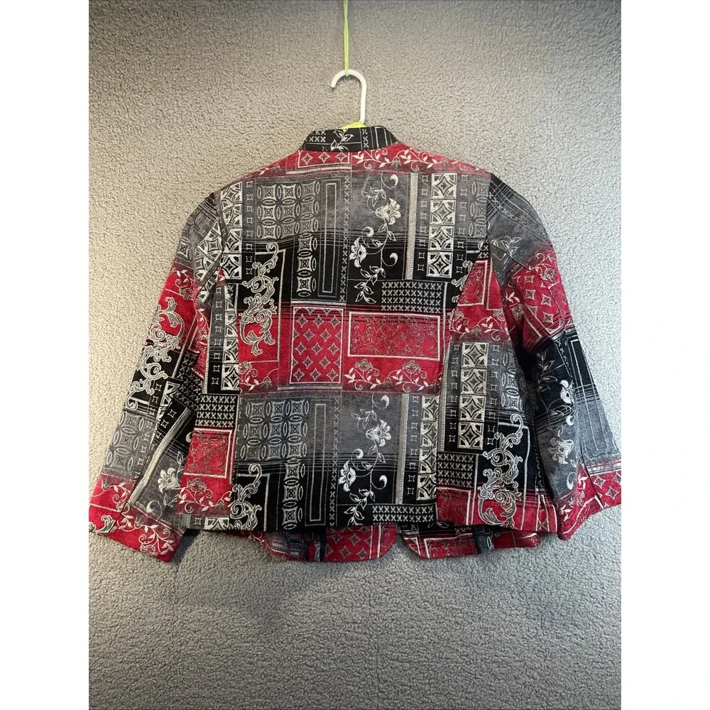 Molly & Maxx  1/4  Zip Blazer Women's Size‎ 3X Red And Black Casual Business